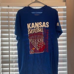 Adidas Blue Kansas Basketball T-Shirt